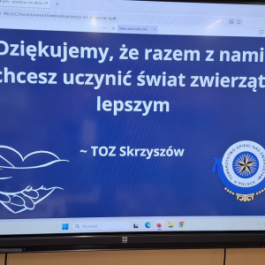 Podziękowanie. Kliknięcie w zdjęcie spowoduje powiększenie do oryginalnego rozmiaru.